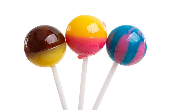 Леденец изолирован на белом фоне
