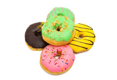 beyaz arka plan üzerinde izole buzlanma çörekler