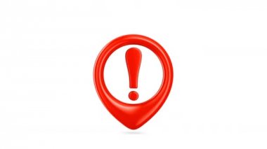 Beyaz arka plan üzerinde dönen farklı işareti. 3D render