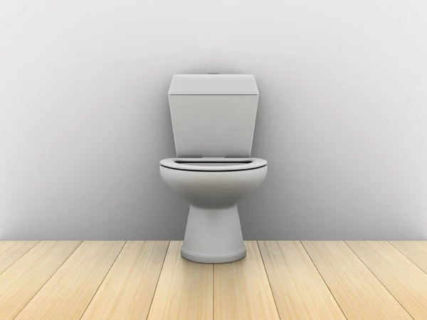 Pokoj s splachovací záchod. 3D obrázek — Stock fotografie