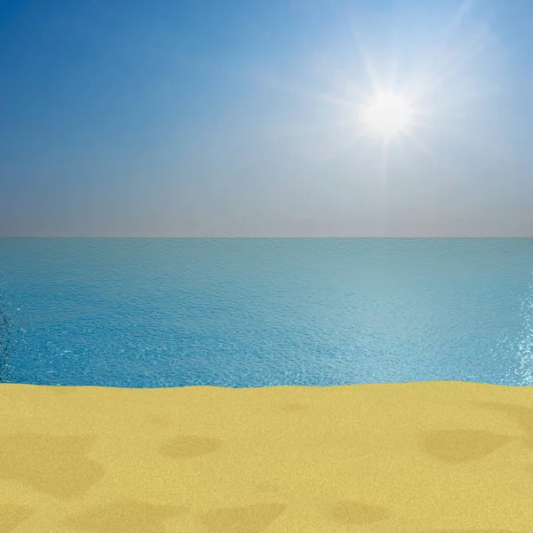 Sea landscape. 3D image — Stock Photo, Image