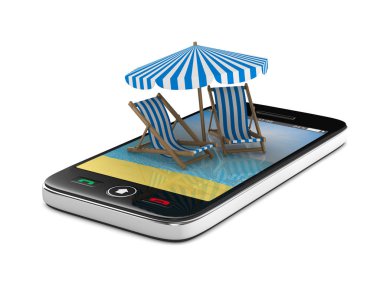 Beyaz arka plan tatilde. İzole 3d görüntü