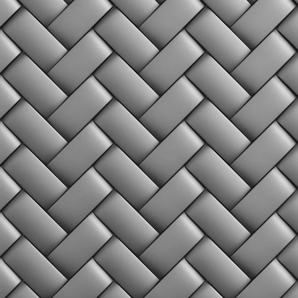 Abstrato decorativo metálico texturizado cesta tecelagem. Imagem 3D — Fotografia de Stock