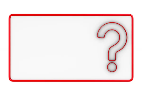 Billboard with question on white background. Isolated 3D image — Stock Photo, Image