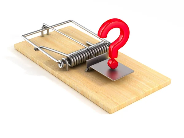 Mousetrap op witte achtergrond. Geïsoleerde 3d beeld — Stockfoto