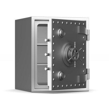 beyaz zemin üzerinde güvenli. izole 3d görüntü