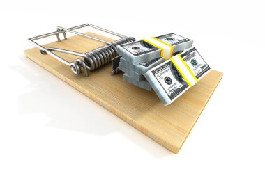 Finansal risk. İzole 3d görüntü