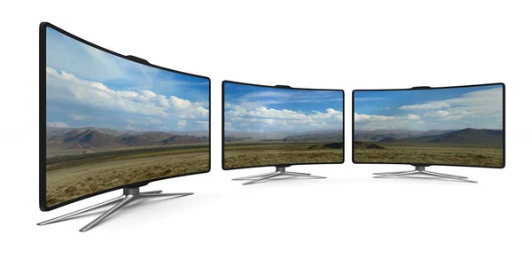 TV na bílém pozadí. izolované 3d obraz — Stock fotografie