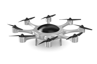 Beyaz arka plan üzerinde robot. İzole 3d çizim