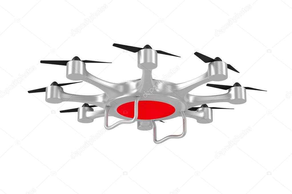 drone on white background. Isolated 3d illustration
