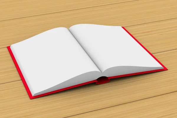 Livro aberto sobre fundo branco. Isolado ilustração 3D — Fotografia de Stock