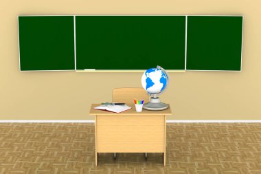 sınıf dersleri ve eğitim için. 3D çizim