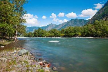 Altay Dağları. güzel yayla manzara. Rusya. Sibirya