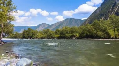 Altay Dağları. Güzel yayla manzara. Rusya Sibirya. Timelapse
