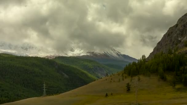 Altaj. Mooi Hoogland landschap. Rusland Siberië. Timelapse — Stockvideo