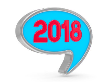 Balon beyaz arka plan üzerinde konuşalım. İzole 3d çizim