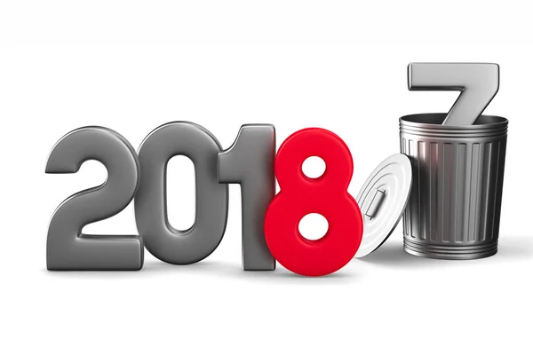 2018 Nieuwjaar. Geïsoleerde 3d illustratie — Stockfoto