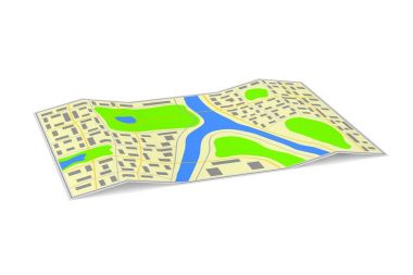Beyaz arka plan üzerinde navigasyon sistemi. İzole 3d çizim