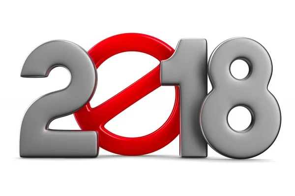 2018 το νέο έτος. Απομονωμένη 3d απεικόνιση — Φωτογραφία Αρχείου