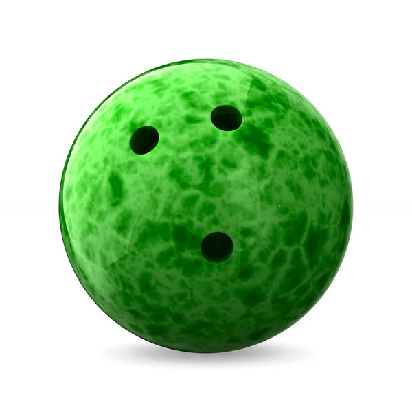 Boule de bowling sur fond blanc. Illustration 3D isolée — Photo