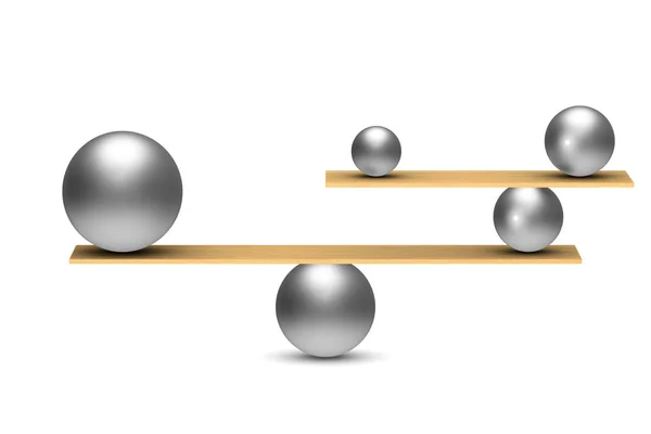Збалансовані кульки на білому тлі. Ізольовані 3D ілюстрації — стокове фото