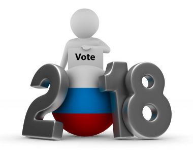 Beyaz arka plan üzerinde seçimler 2018. İzole 3d çizim