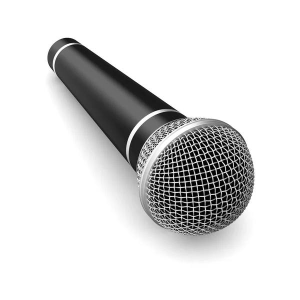 Microphone on white background. Isolated 3D illustration — Stock Photo, Image