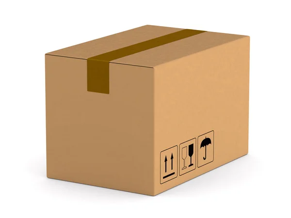 Cargo Box auf weißem Hintergrund. isolierte 3D-Illustration — Stockfoto
