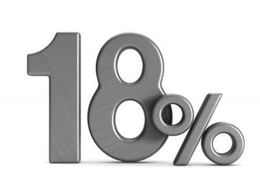 on sekiz yüzde beyaz arka plan üzerinde. İzole 3d çizim