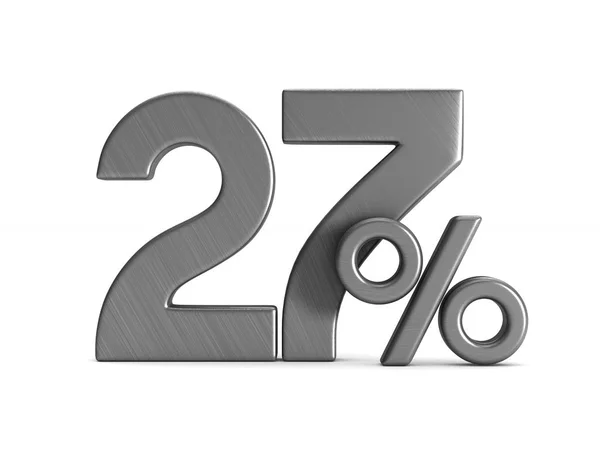 27% sobre fundo branco. Isolado 3D ilustrati — Fotografia de Stock