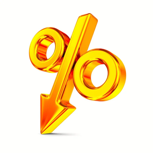 Percent on white background. Isolated 3D illustration — Stock Photo, Image