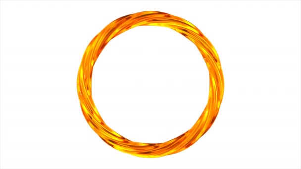 Twisted ring on white background. isolated 3d render