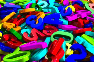 beyaz zemin üzerine düşen numarası. İzole 3d render