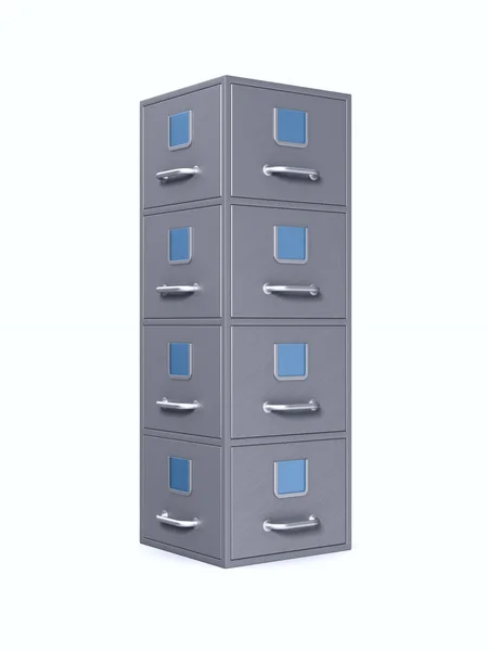 Filing cabinet on white background. Isolated 3D illustration — Stock Photo, Image