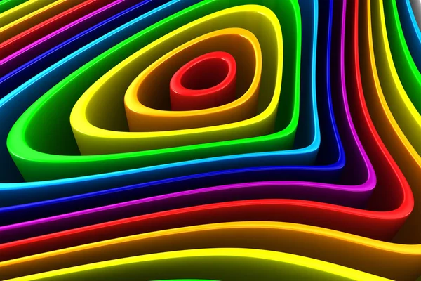 Gekleurde cirkel bouw. 3D illustratie — Stockfoto