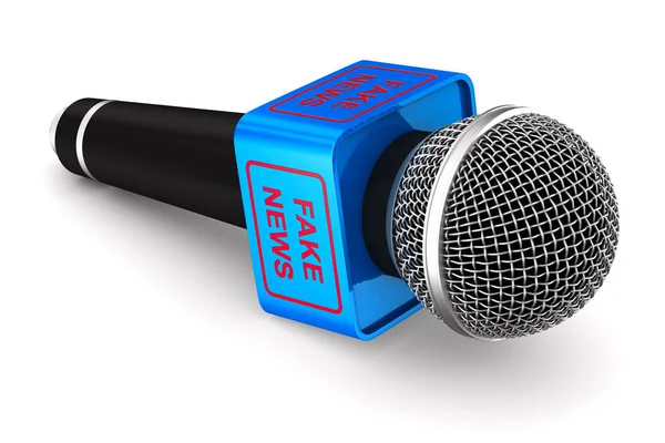 Mikrofon auf weißem Hintergrund. Isolierte 3D-Illustration — Stockfoto