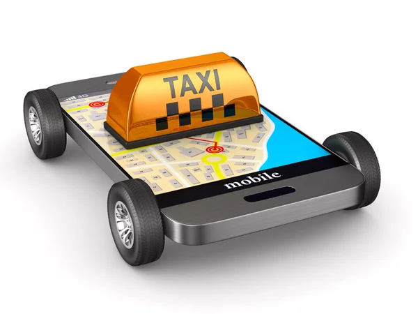 Service-Taxi auf weißem Hintergrund. isolierte 3D-Illustration — Stockfoto