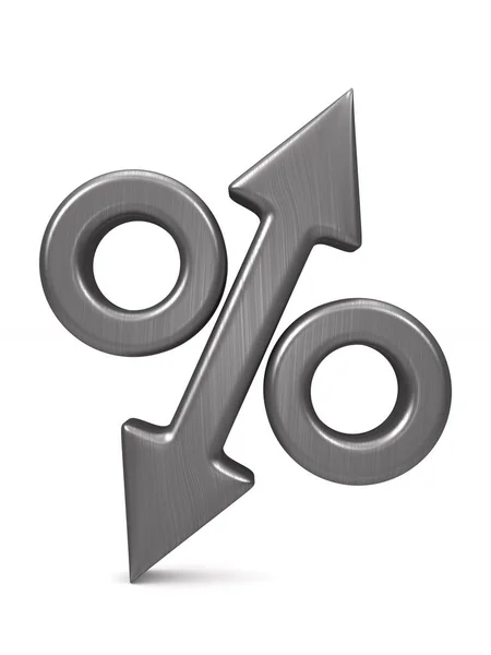 Percentagem no fundo branco. Isolado ilustração 3D — Fotografia de Stock
