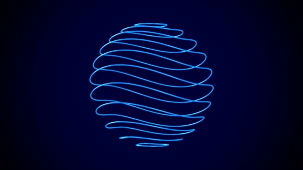 Abstract Sphere Blue Background Isolated Render — Stock Video