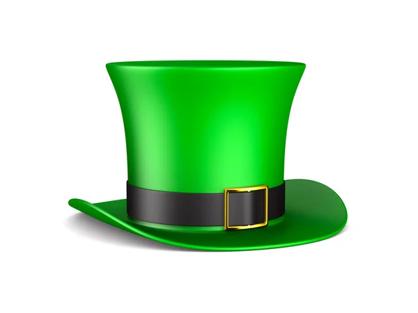 Día de San Patricio. Sombrero verde sobre fondo blanco. illus 3D aislado — Foto de Stock