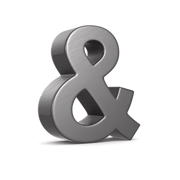 Ampersand sobre fondo blanco. Ilustración 3D aislada —  Fotos de Stock