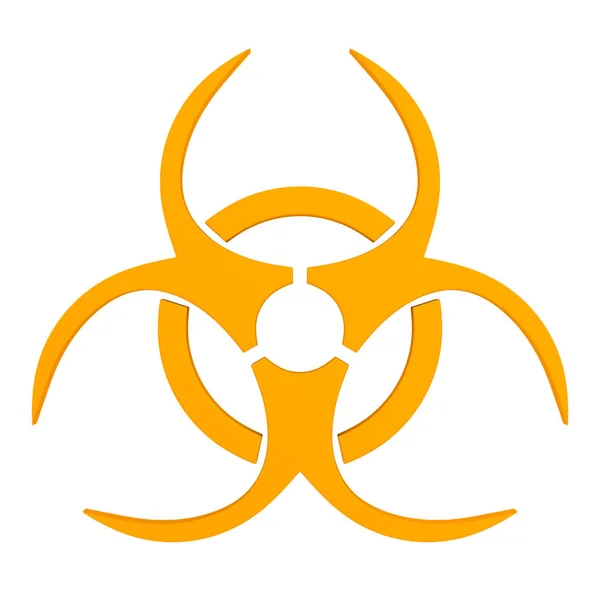 Symbol Biohazard auf weißem Hintergrund. Isolierte 3D-Illustration — Stockfoto