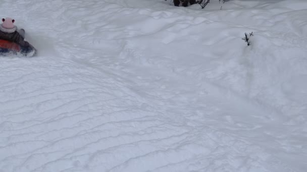 Glissières Pour Enfants Sur Tube Neige — Video