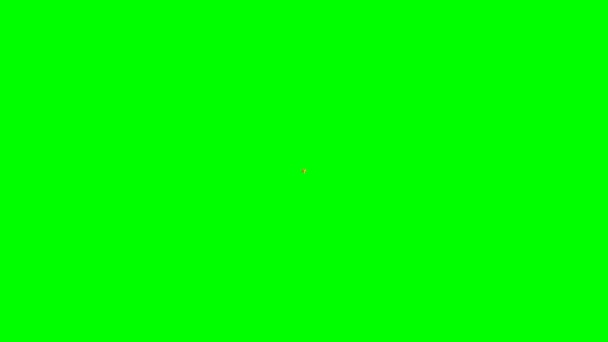 Sterne Auf Grünem Hintergrund Isolierte Darstellung — Stockvideo