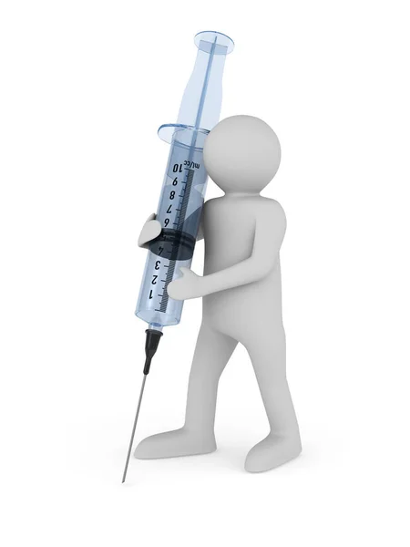 Doctor Medical Syringe White Background Isolated Illustration — Stock Photo, Image