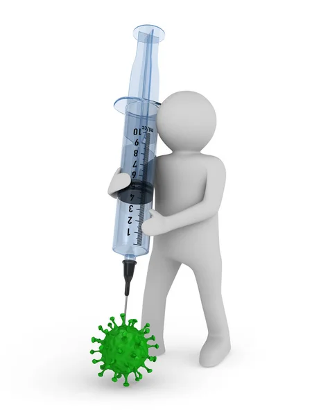 Doctor Medical Syringe White Background Isolated Illustration — Stock Photo, Image