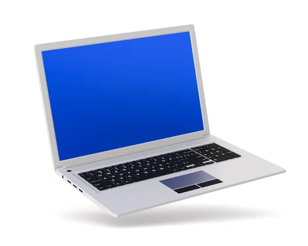 Laptop Auf Weißem Hintergrund Isolierte Illustration — Stockfoto