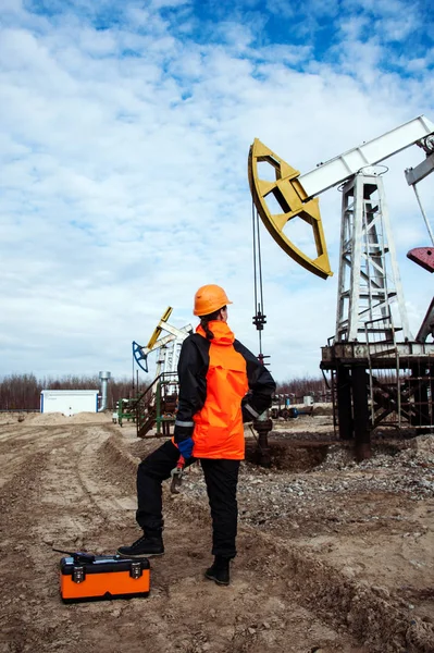 Olja och Gas industri arbetare. — Stockfoto