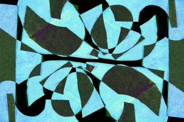 Çağdaş sanat soyut mod tahtası. Kağıt kesiğinden yapılmış el yapımı kolaj. Karışık ortam dokusu arka planı. Trend sanatı, yaratıcı zine kültürü.