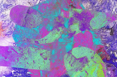 Çağdaş sanat soyut mod tahtası. Kağıt kesiğinden yapılmış el yapımı kolaj. Karışık ortam dokusu arka planı. Trend sanatı, yaratıcı zine kültürü.